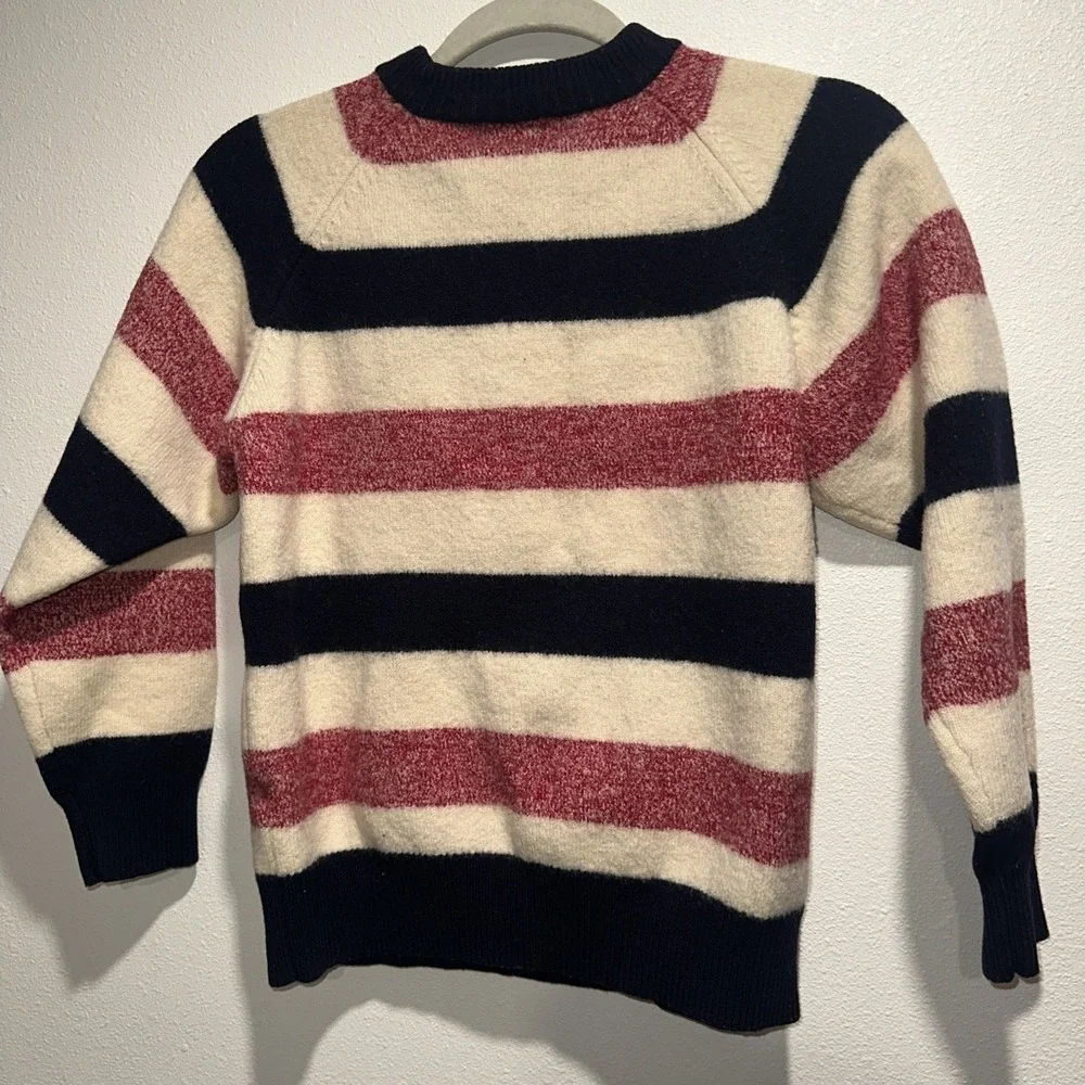 Lupo Di Mare Sina Cova Vtg Knit Sweater Color block Embroidered Size S‎